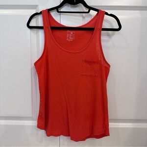 XS 100% cotton Gap Red pocket tank